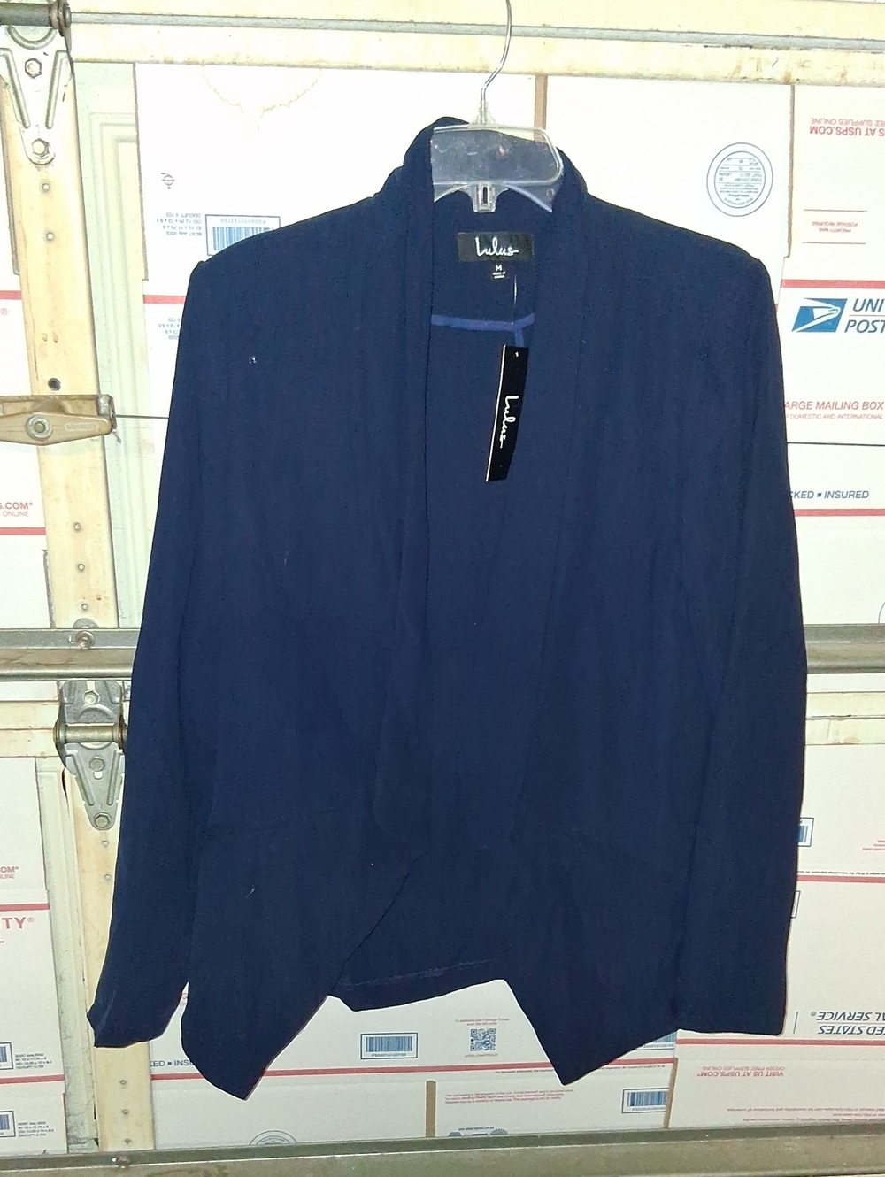 NWT...Lulu's Size M Womans Navy Open-Front Blazer Jacket (SKU A 108)